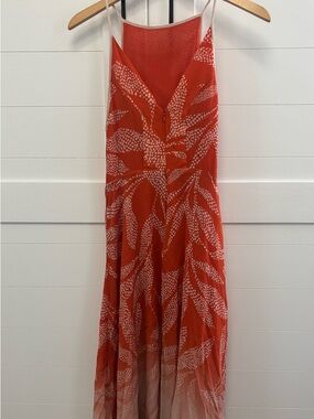 Mint Velvet Orange Printed Maxi Dress